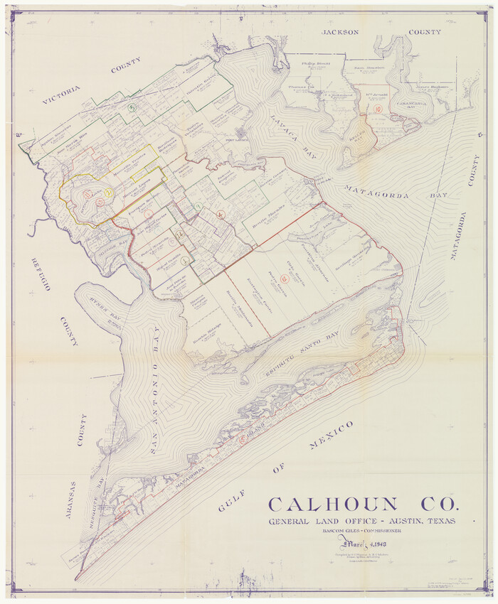 76484, Calhoun County Working Sketch Graphic Index, General Map Collection