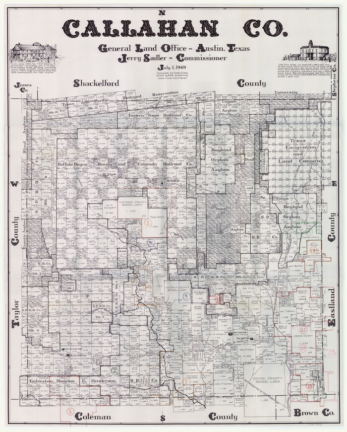 76485, Callahan County Working Sketch Graphic Index, General Map Collection