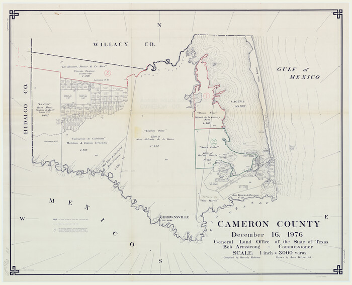 76486, Cameron County Working Sketch Graphic Index, General Map Collection