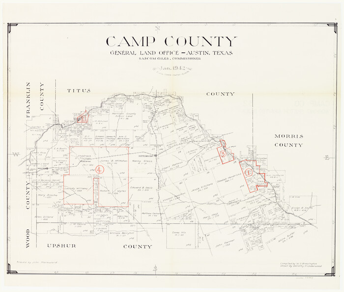 76487, Camp County Working Sketch Graphic Index, General Map Collection