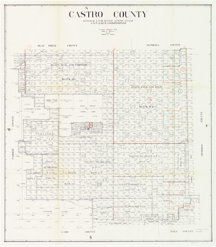 76490, Castro County Working Sketch Graphic Index, General Map Collection