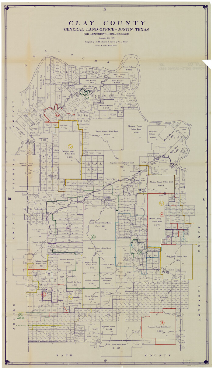 76494, Clay County Working Sketch Graphic Index, General Map Collection