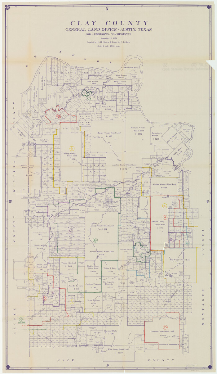 76494, Clay County Working Sketch Graphic Index, General Map Collection
