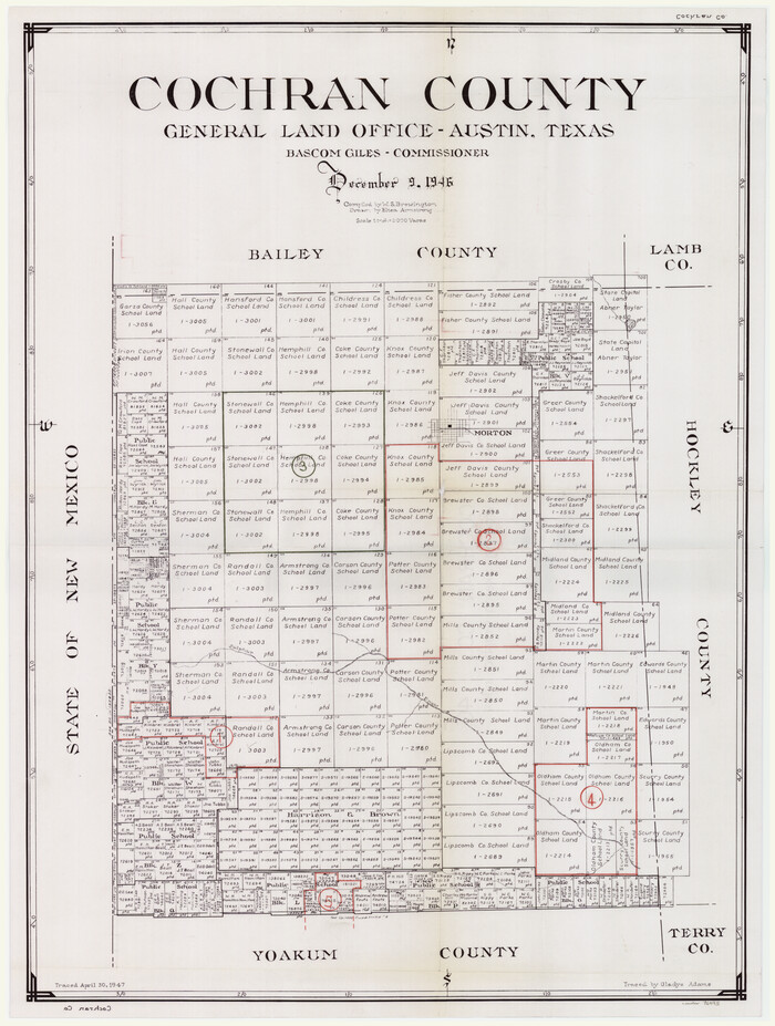 76495, Cochran County Working Sketch Graphic Index, General Map Collection