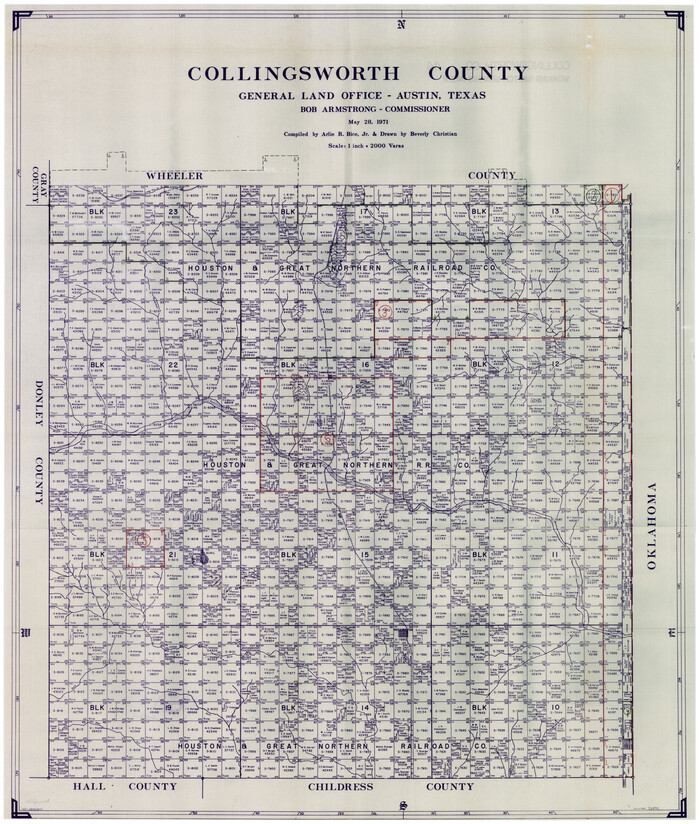 76499, Collingsworth County Working Sketch Graphic Index, General Map Collection