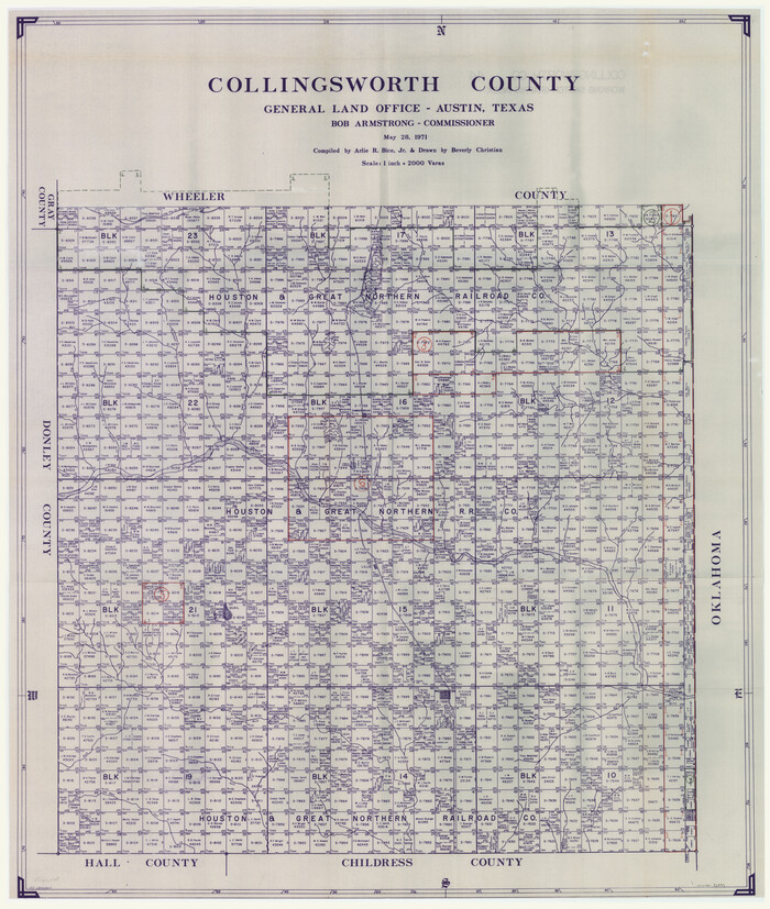 76499, Collingsworth County Working Sketch Graphic Index, General Map Collection