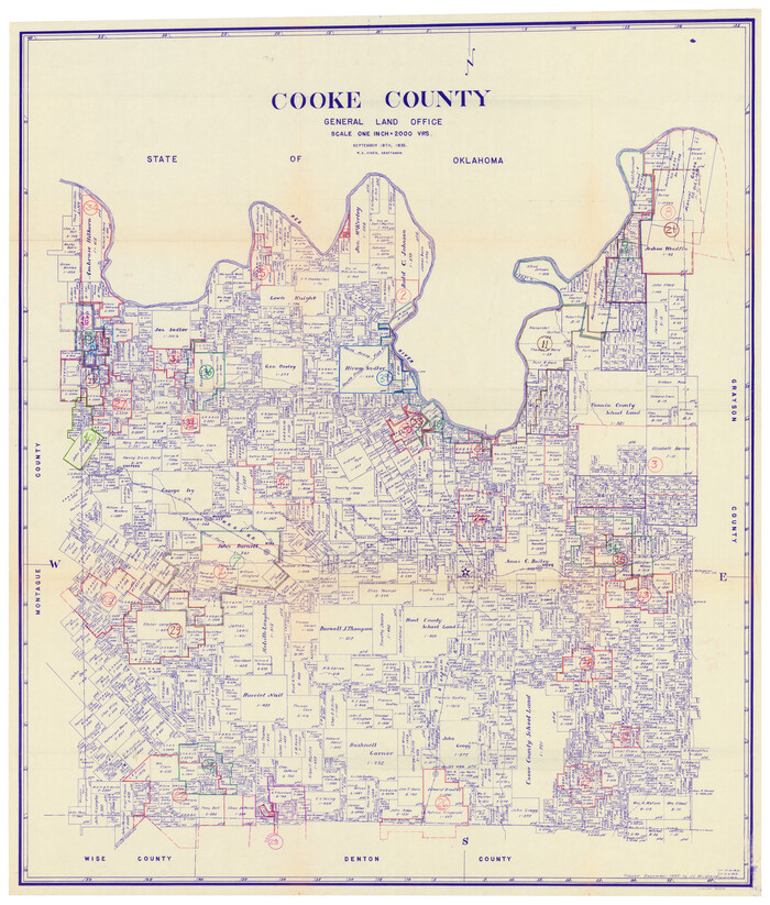76504, Cooke County Working Sketch Graphic Index, General Map Collection