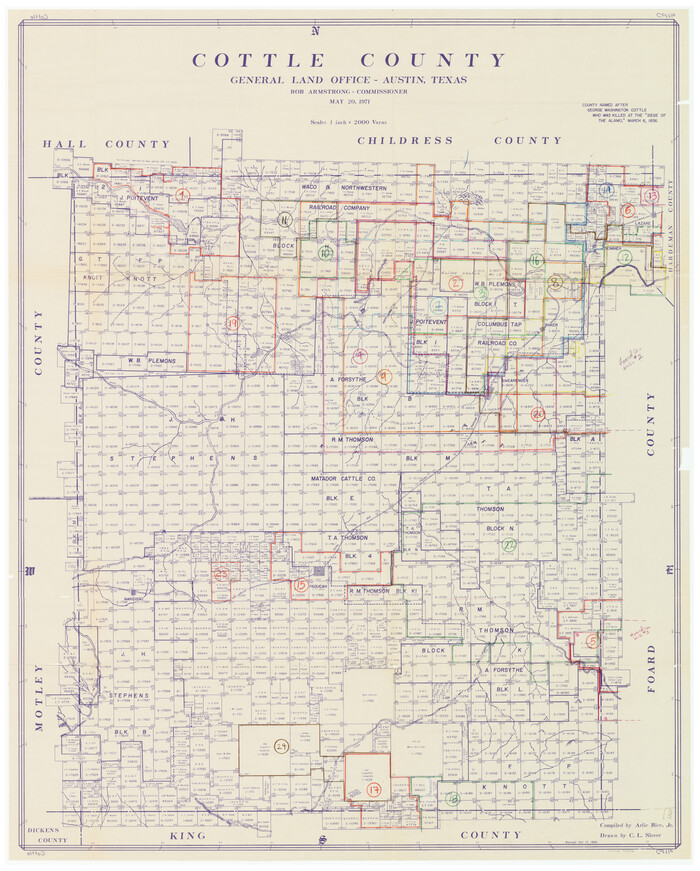 76506, Cottle County Working Sketch Graphic Index, General Map Collection