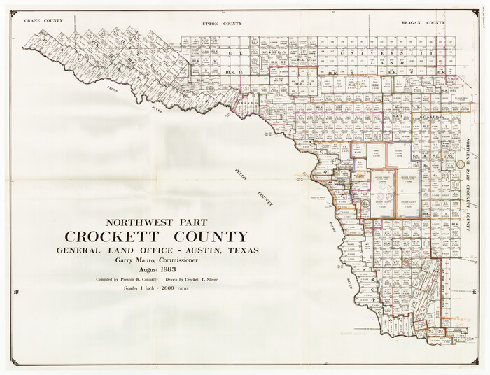 76509, Crockett County Working Sketch Graphic Index - northwest part - sheet A, General Map Collection