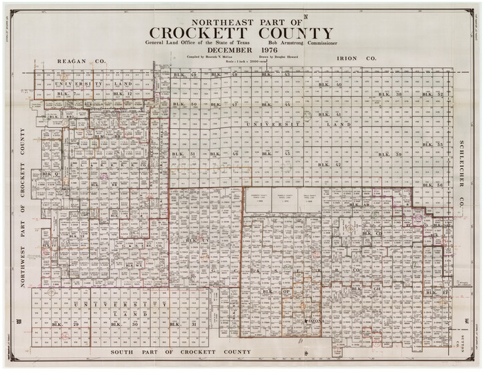 76511, Crockett County Working Sketch Graphic Index - northeast part, General Map Collection