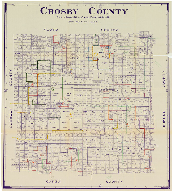 76513, Crosby County Working Sketch Graphic Index, General Map Collection