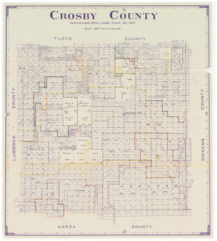 76513, Crosby County Working Sketch Graphic Index, General Map Collection