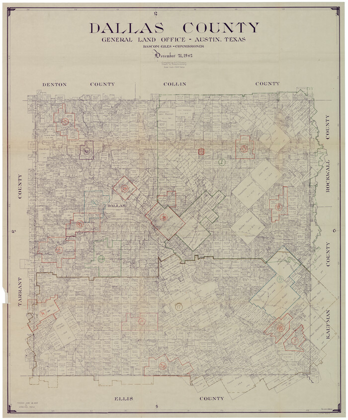 76517, Dallas County Working Sketch Graphic Index, General Map Collection
