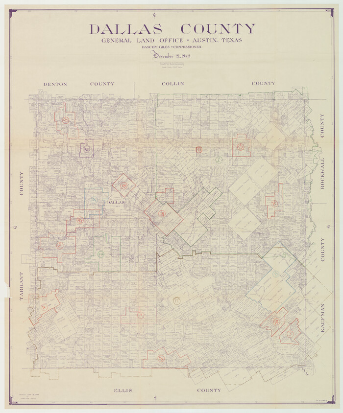 76517, Dallas County Working Sketch Graphic Index, General Map Collection