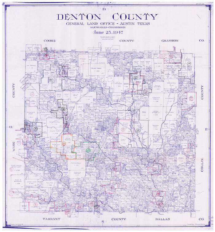 76521, Denton County Working Sketch Graphic Index, General Map Collection