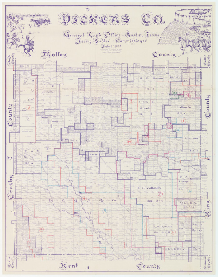 76523, Dickens County Working Sketch Graphic Index, General Map Collection