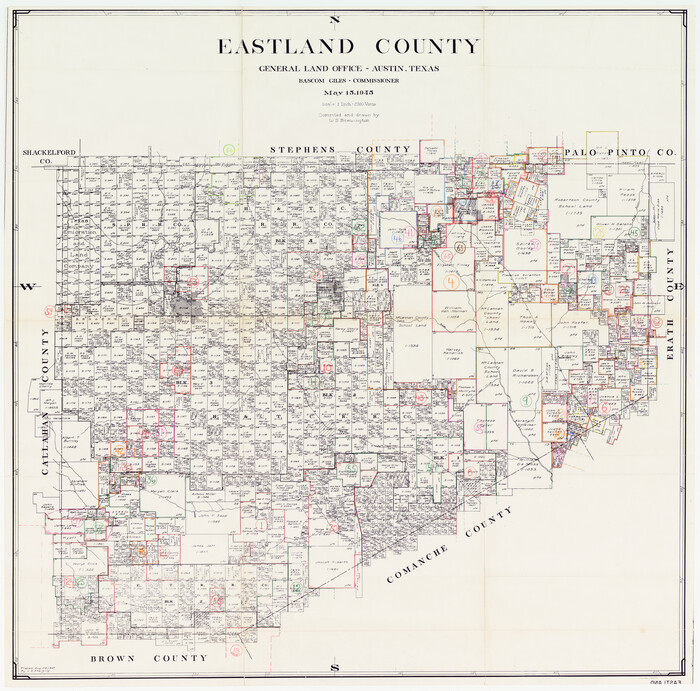 76529, Eastland County Working Sketch Graphic Index, General Map Collection
