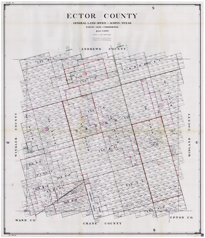 76530, Ector County Working Sketch Graphic Index - sheet A, General Map Collection