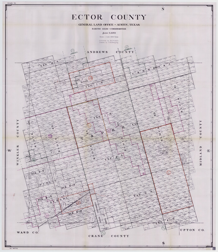 76530, Ector County Working Sketch Graphic Index - sheet A, General Map Collection