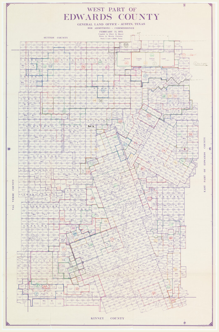 76532, Edwards County Working Sketch Graphic Index - west part, General Map Collection