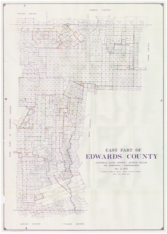 76533, Edwards County Working Sketch Graphic Index - east part - sheet 1, General Map Collection