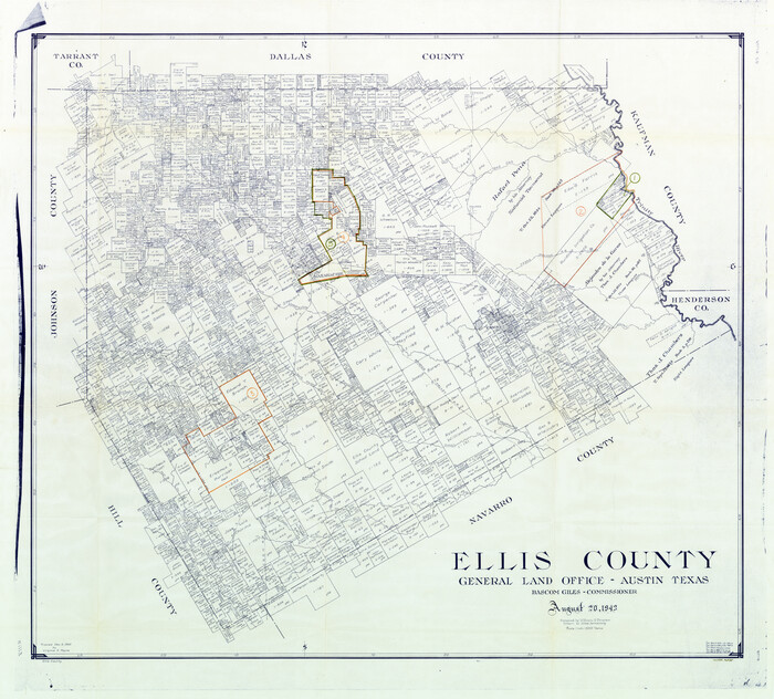 76535, Ellis County Working Sketch Graphic Index, General Map Collection