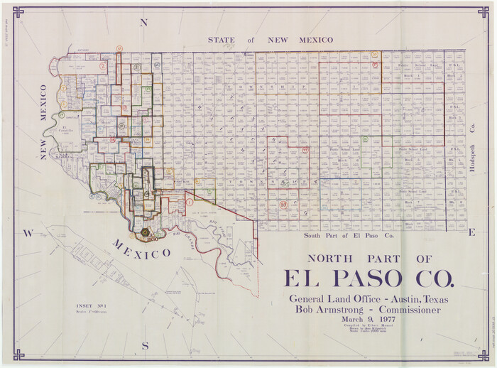 76536, El Paso County Working Sketch Graphic Index - north part, General Map Collection