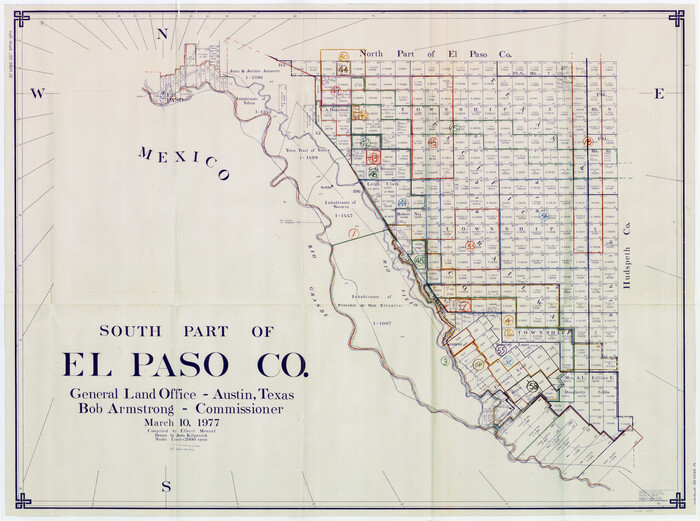76537, El Paso County Working Sketch Graphic Index - south part, General Map Collection