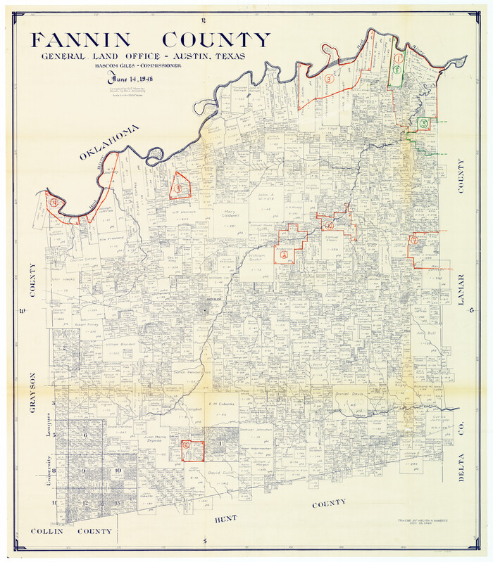 76540, Fannin County Working Sketch Graphic Index, General Map Collection