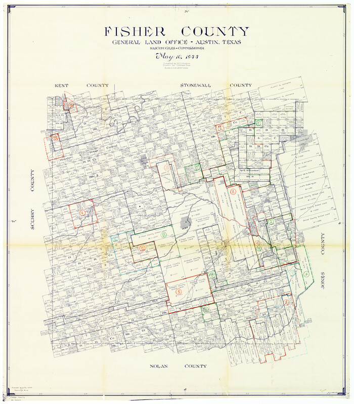 76542, Fisher County Working Sketch Graphic Index, General Map Collection