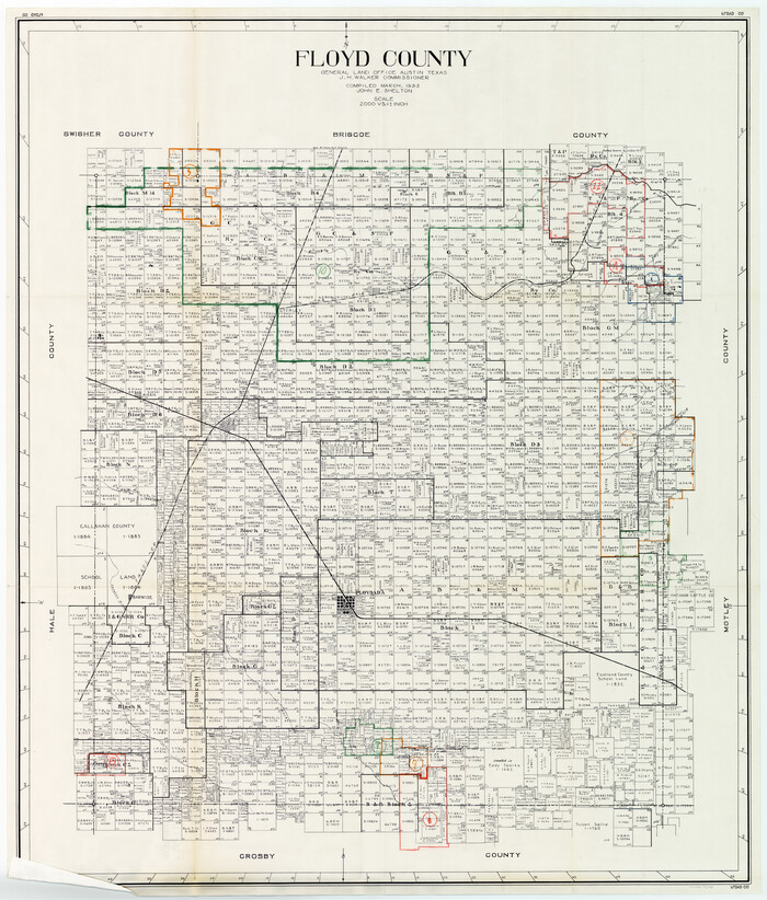 76543, Floyd County Working Sketch Graphic Index, General Map Collection
