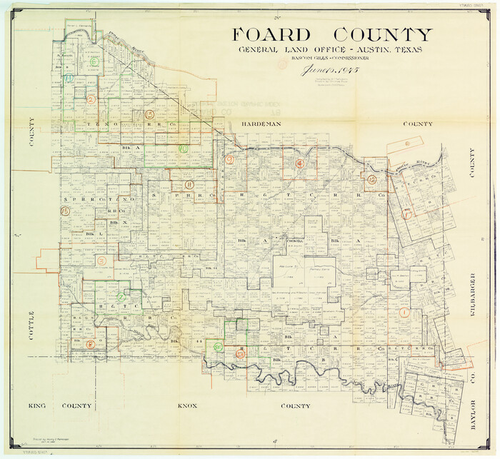 76544, Foard County Working Sketch Graphic Index, General Map Collection