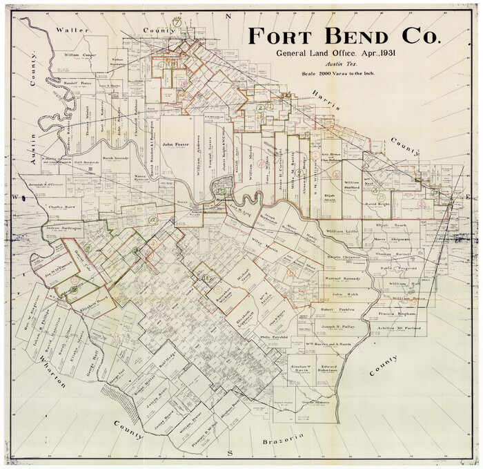 76545, Fort Bend County Working Sketch Graphic Index, General Map Collection