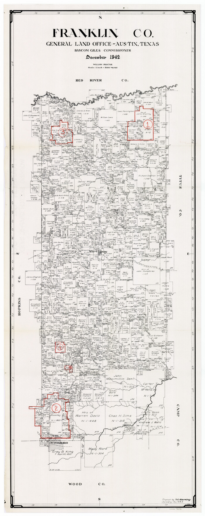 76546, Franklin County Working Sketch Graphic Index, General Map Collection