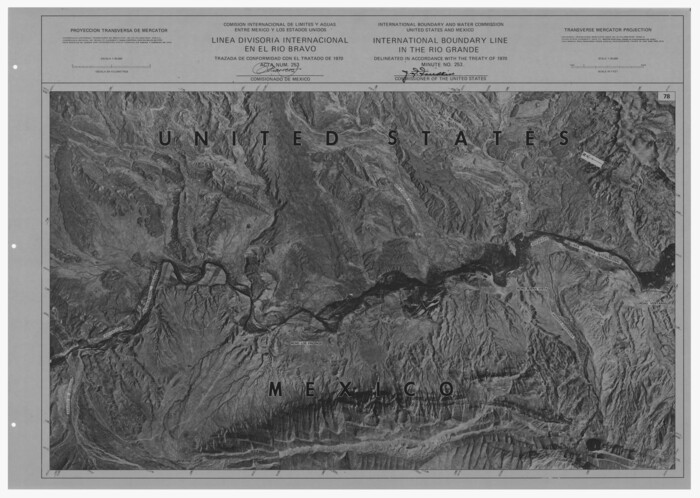 7655, International boundary between the United States and Mexico in the Rio Grande and Colorado River delineated in accordance with the Treaty of November 23, 1970 - (Volumes 1 and 2), General Map Collection
