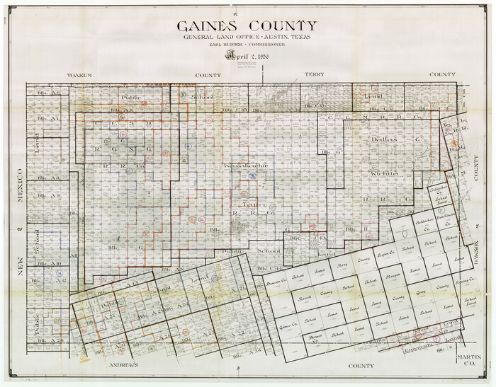 76550, Gaines County Working Sketch Graphic Index, General Map Collection
