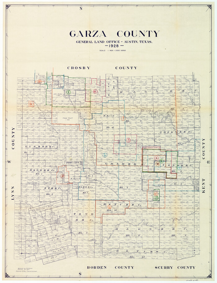76552, Garza County Working Sketch Graphic Index, General Map Collection