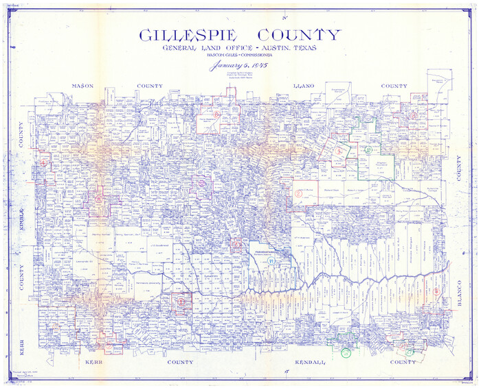 76553, Gillespie County Working Sketch Graphic Index, General Map Collection