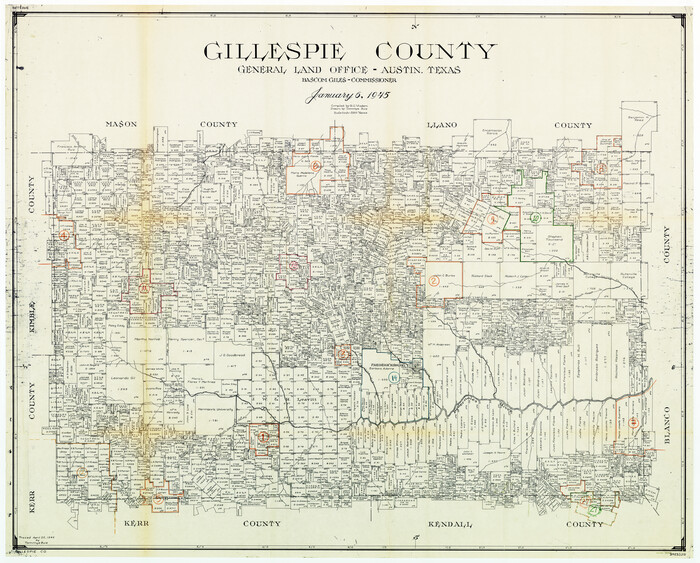 76553, Gillespie County Working Sketch Graphic Index, General Map Collection