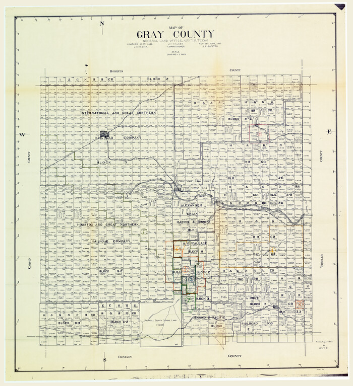 76557, Gray County Working Sketch Graphic Index, General Map Collection