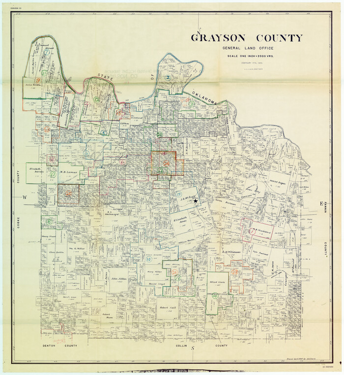 76558, Grayson County Working Sketch Graphic Index, General Map Collection