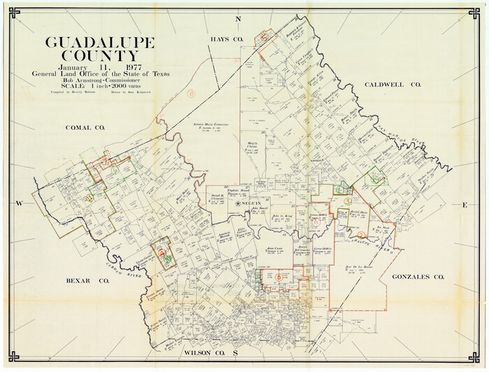 76561, Guadalupe County Working Sketch Graphic Index, General Map Collection
