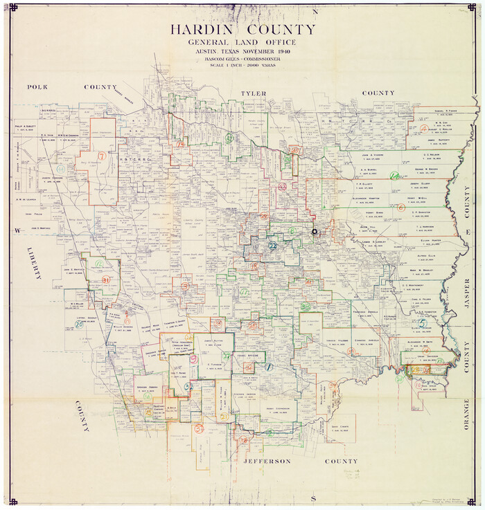 76567, Hardin County Working Sketch Graphic Index, General Map Collection