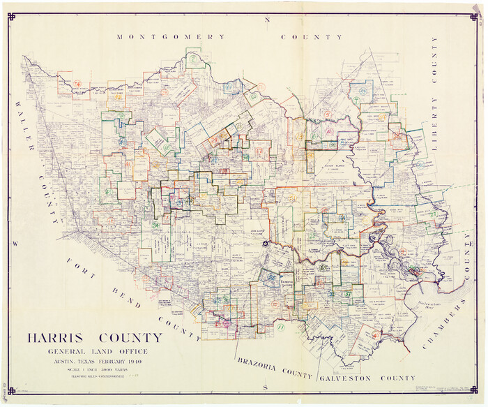 76568, Harris County Working Sketch Graphic Index, Sheet 1 (Sketches 1 to 68), General Map Collection
