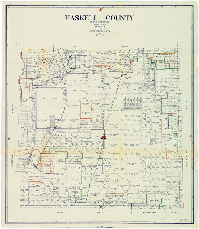 76572, Haskell County Working Sketch Graphic Index, General Map Collection