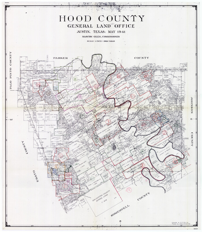 76580, Hood County Working Sketch Graphic Index, General Map Collection