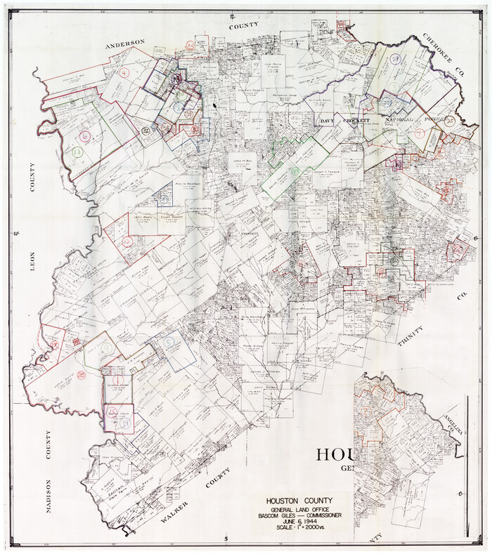 76582, Houston County Working Sketch Graphic Index, General Map Collection