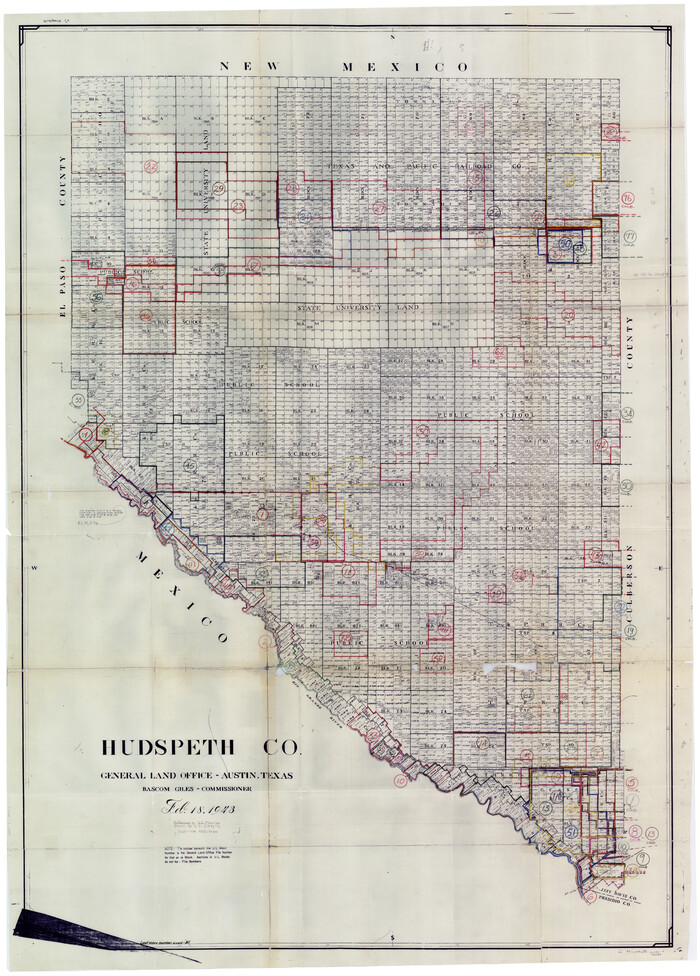 76584, Hudspeth County Working Sketch Graphic Index, General Map Collection
