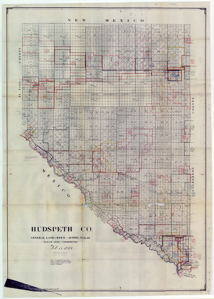76584, Hudspeth County Working Sketch Graphic Index, General Map Collection