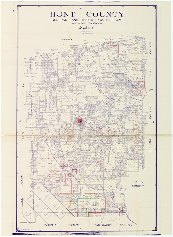 76585, Hunt County Working Sketch Graphic Index, General Map Collection
